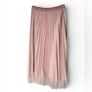 Chicwish Blush A-Line Pleated Skirt